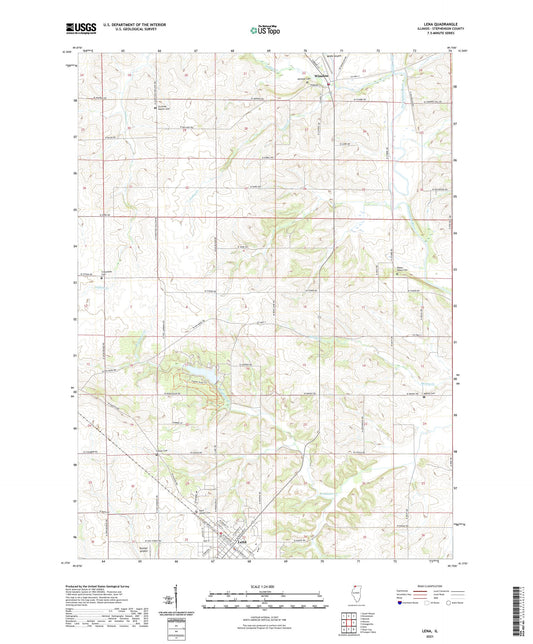 Lena Illinois US Topo Map Image