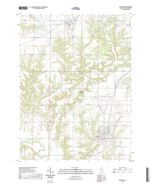 Lewistown Illinois US Topo Map Image