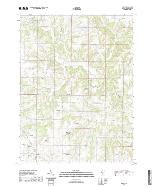 Liberty Illinois US Topo Map Image