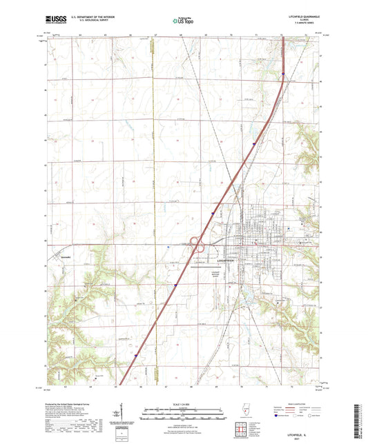 Litchfield Illinois US Topo Map Image