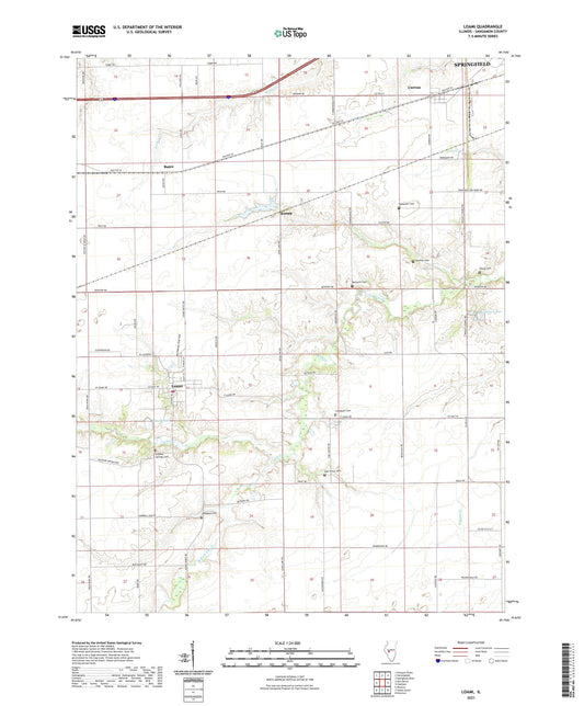 Loami Illinois US Topo Map Image