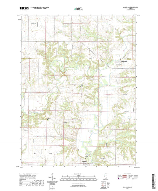 London Mills Illinois US Topo Map Image