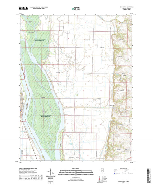 Long Island Illinois US Topo Map Image