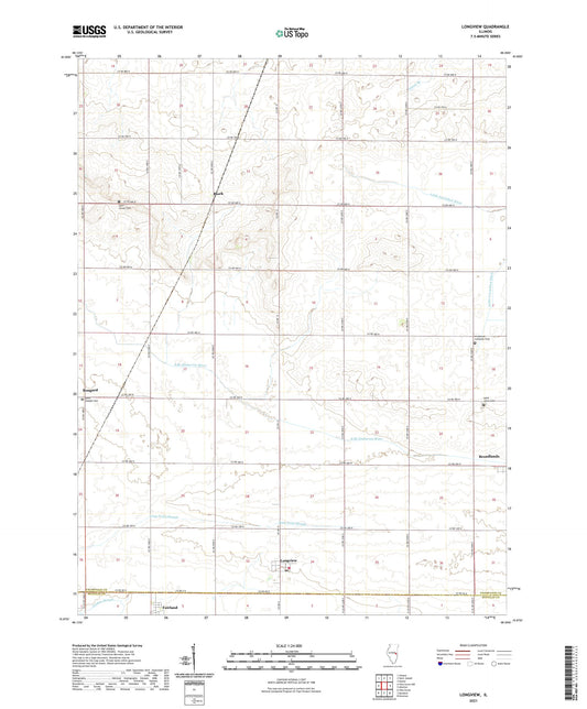 Longview Illinois US Topo Map Image