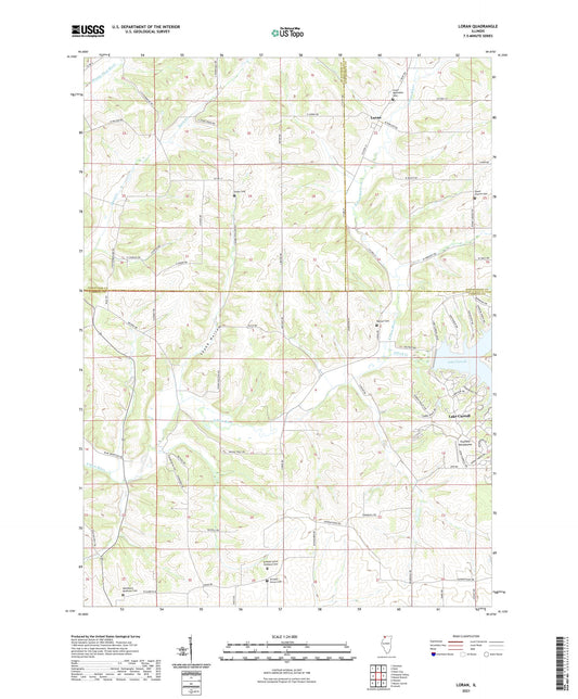 Loran Illinois US Topo Map Image