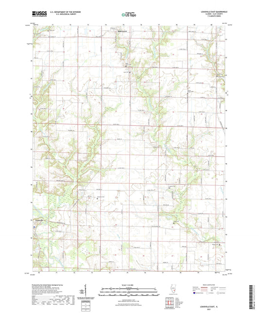 Louisville East Illinois US Topo Map Image