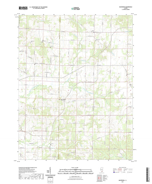 Macedonia Illinois US Topo Map Image