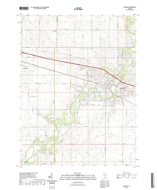 Mahomet Illinois US Topo Map Image