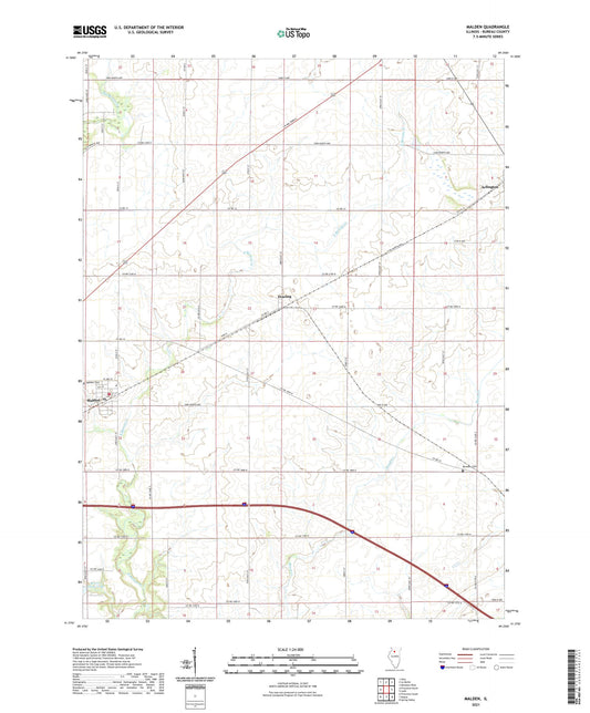 Malden Illinois US Topo Map Image