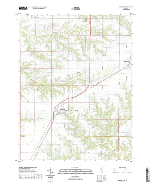 Manchester Illinois US Topo Map Image