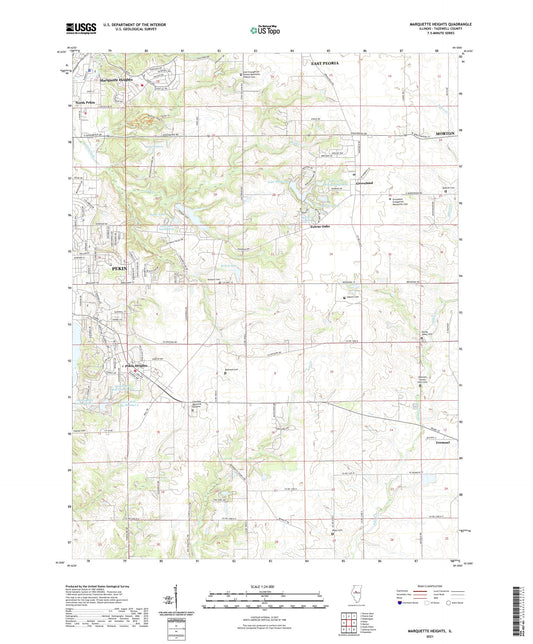 Marquette Heights Illinois US Topo Map Image