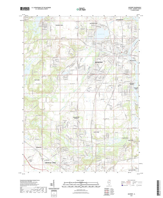 McHenry Illinois US Topo Map Image