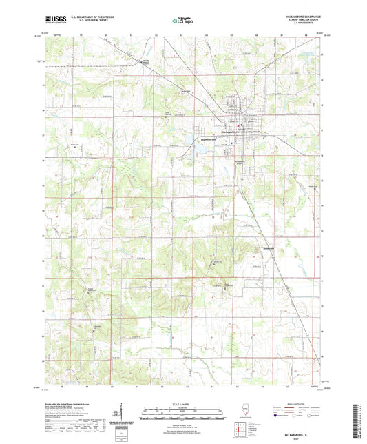 McLeansboro Illinois US Topo Map Image