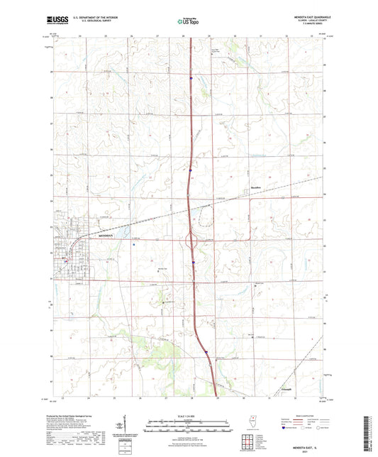 Mendota East Illinois US Topo Map Image
