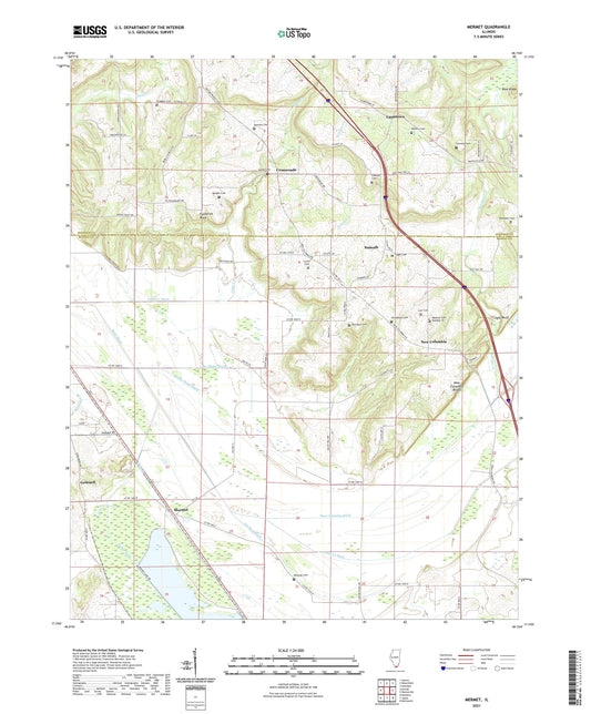 Mermet Illinois US Topo Map Image
