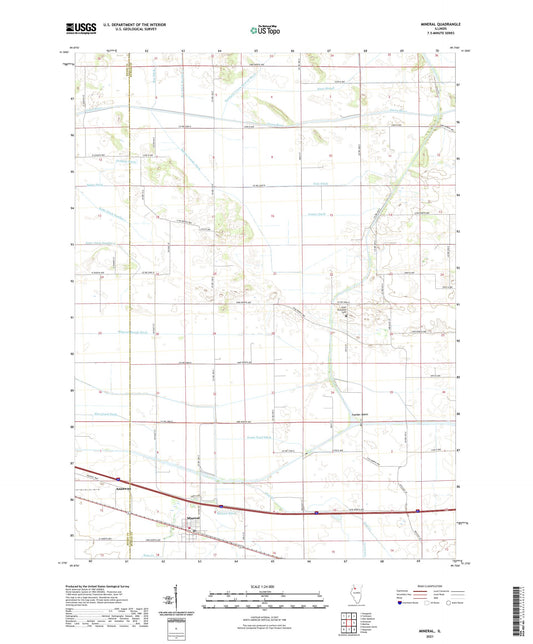 Mineral Illinois US Topo Map Image