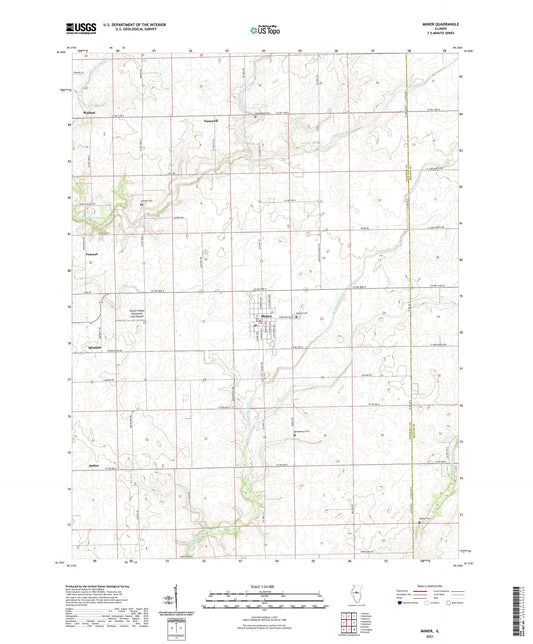 Minier Illinois US Topo Map Image