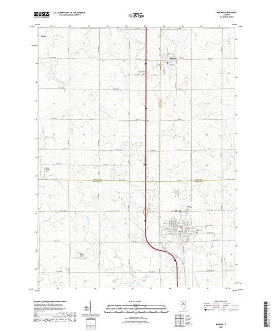 Minonk Illinois US Topo Map Image