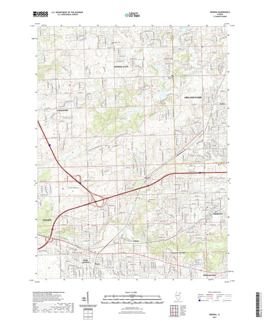 Mokena Illinois US Topo Map Image