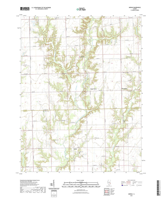 Moriah Illinois US Topo Map Image