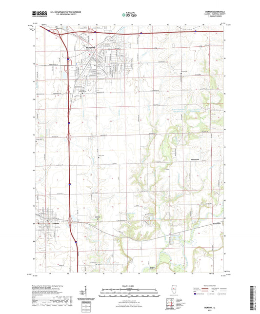 Morton Illinois US Topo Map Image