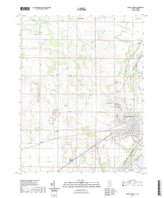 Mount Carmel Illinois US Topo Map Image
