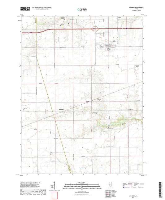 New Berlin Illinois US Topo Map Image