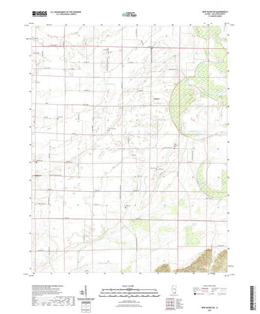 New Haven SW Illinois US Topo Map Image