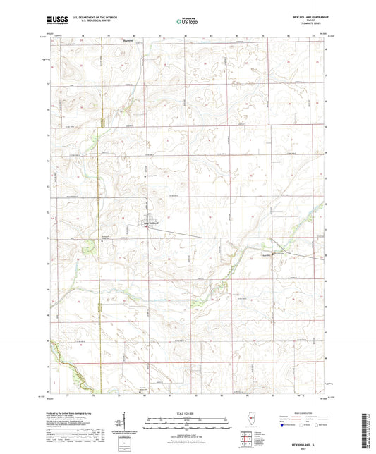 New Holland Illinois US Topo Map Image