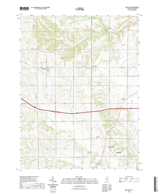 New Salem Illinois US Topo Map Image