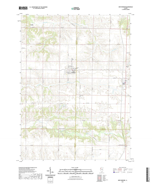 New Windsor Illinois US Topo Map Image