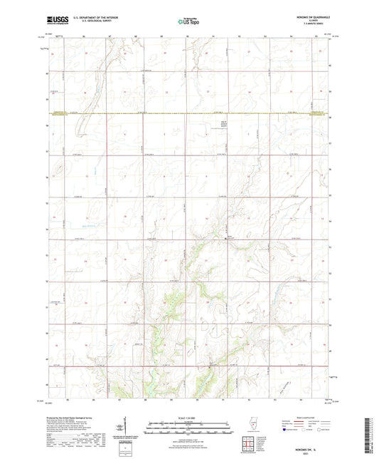 Nokomis SW Illinois US Topo Map Image