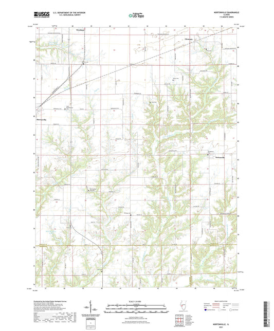 Nortonville Illinois US Topo Map Image