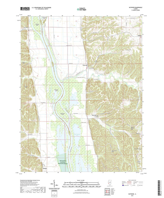 Nutwood Illinois US Topo Map Image