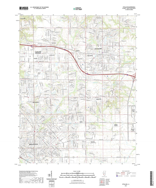 O'Fallon Illinois US Topo Map Image
