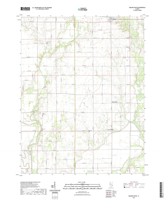 Oblong South Illinois US Topo Map Image