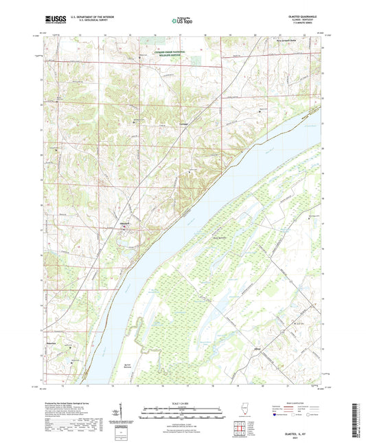 Olmsted Illinois US Topo Map Image