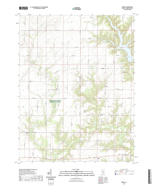 Omega Illinois US Topo Map Image