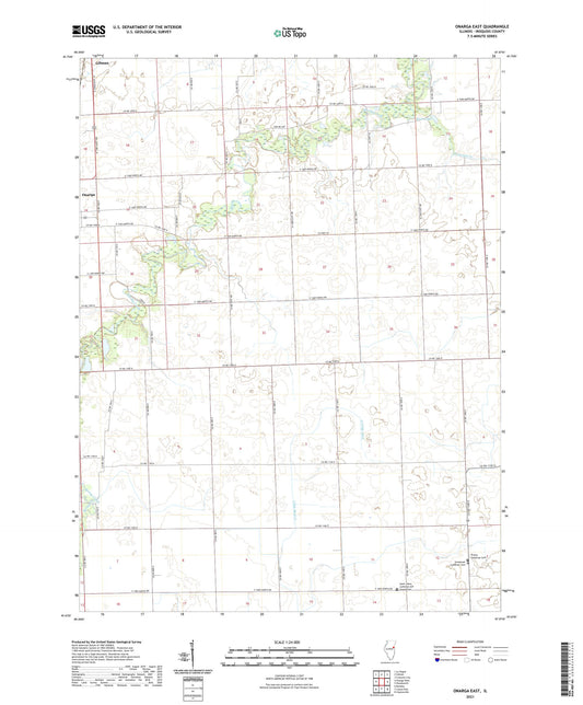 Onarga East Illinois US Topo Map Image