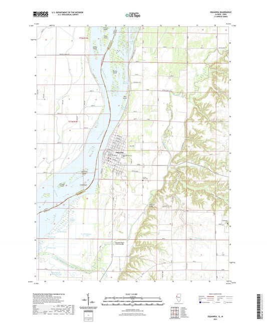 Oquawka Illinois US Topo Map Image