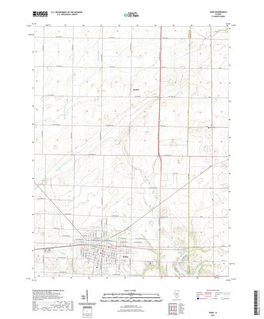 Pana Illinois US Topo Map Image