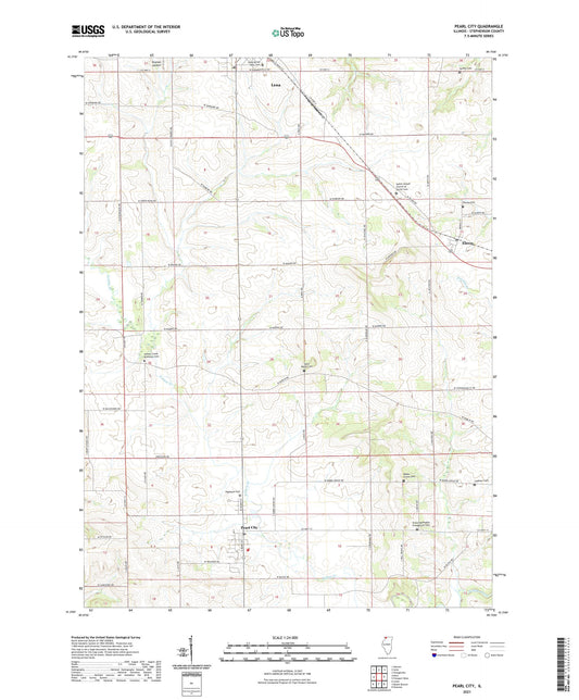 Pearl City Illinois US Topo Map Image