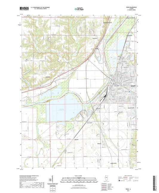 Pekin Illinois US Topo Map Image