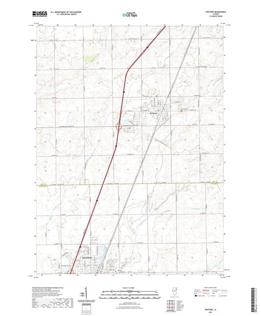 Peotone Illinois US Topo Map Image