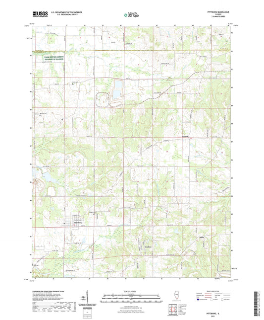 Pittsburg Illinois US Topo Map Image
