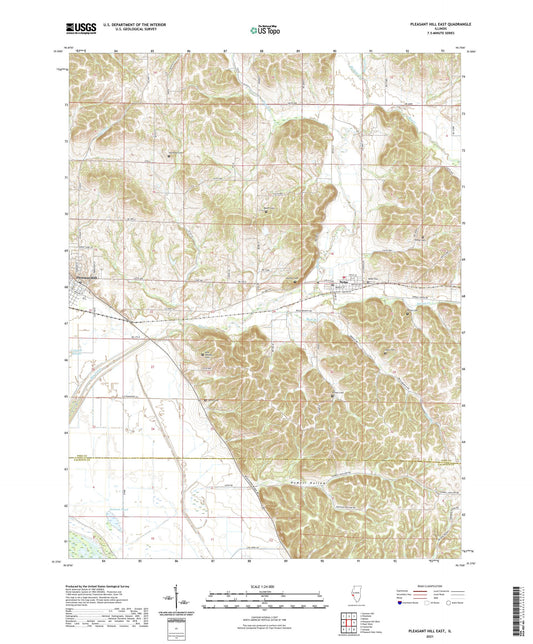 Pleasant Hill East Illinois US Topo Map Image