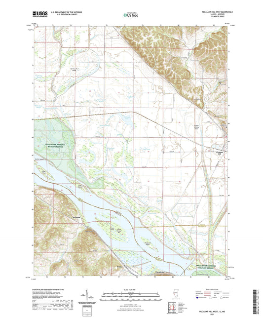 Pleasant Hill West Illinois US Topo Map Image