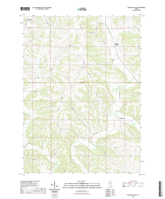 Pleasant Valley Illinois US Topo Map Image