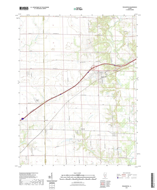 Pocahontas Illinois US Topo Map Image