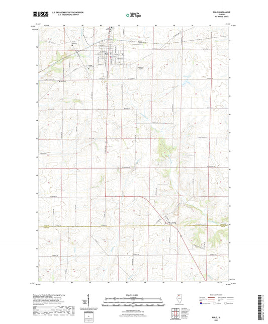 Polo Illinois US Topo Map Image